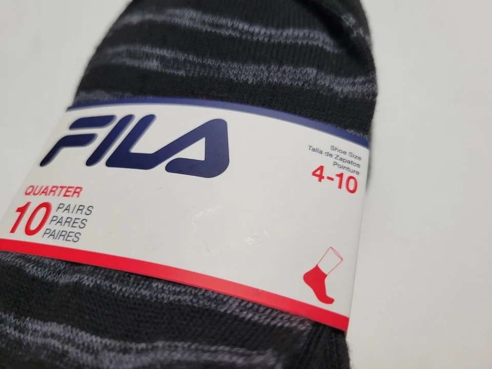 Fila Mujer Cuarto 10 Pares Poliéster Suave Informal Calcetines Completamente Confort Talla 4-10 Foto 3 de 4