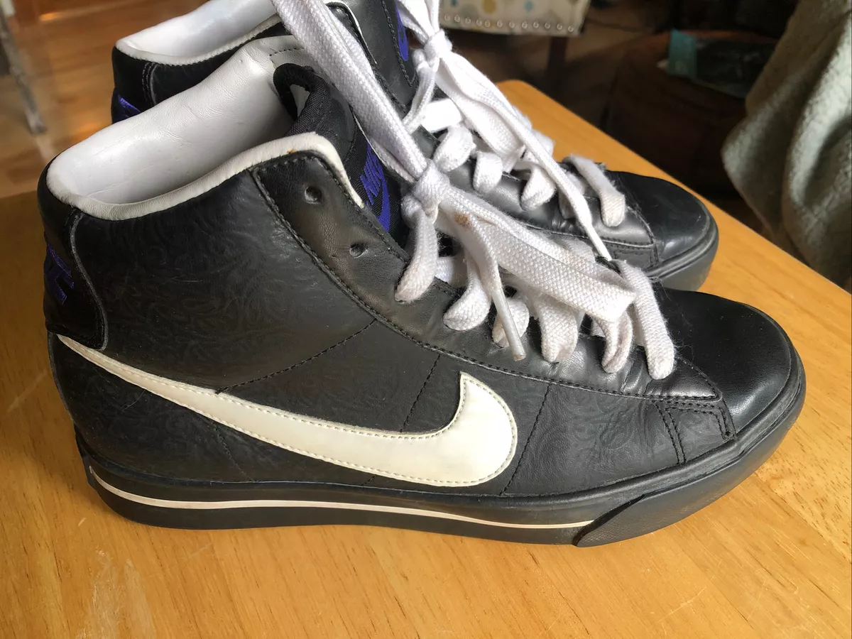 Adepto Razón nariz Nike BRS 2009 Sweet Classic High Top Patent Leather Black Sneakers Size 7  Womens | eBay