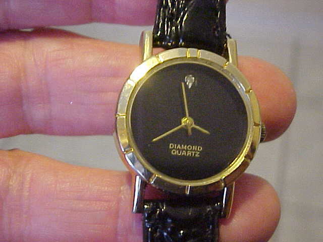 benrus watch genuine diamond quartz