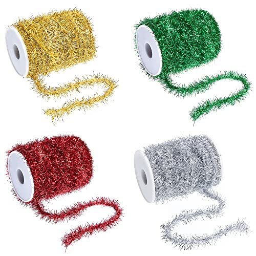 Guirnalda de oropel navideño brillante de 21,8 yardas Sfcddtlg-4 colores fino cuatro colores - Imagen 1 de 6