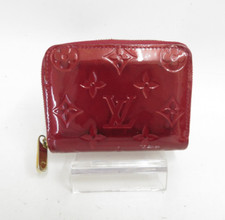 LOUIS VUITTON Monogram Verrnis Compact Zippy Around Coin Purse Wallet  41313