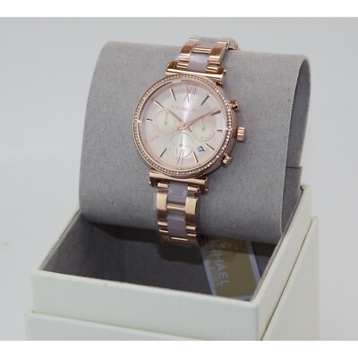Michael Kors Sofie Rose Gold Crystal Blue watches Michael Kors MK3971 Sofie Blue Dial Rose Gold Stainless  main image 4
