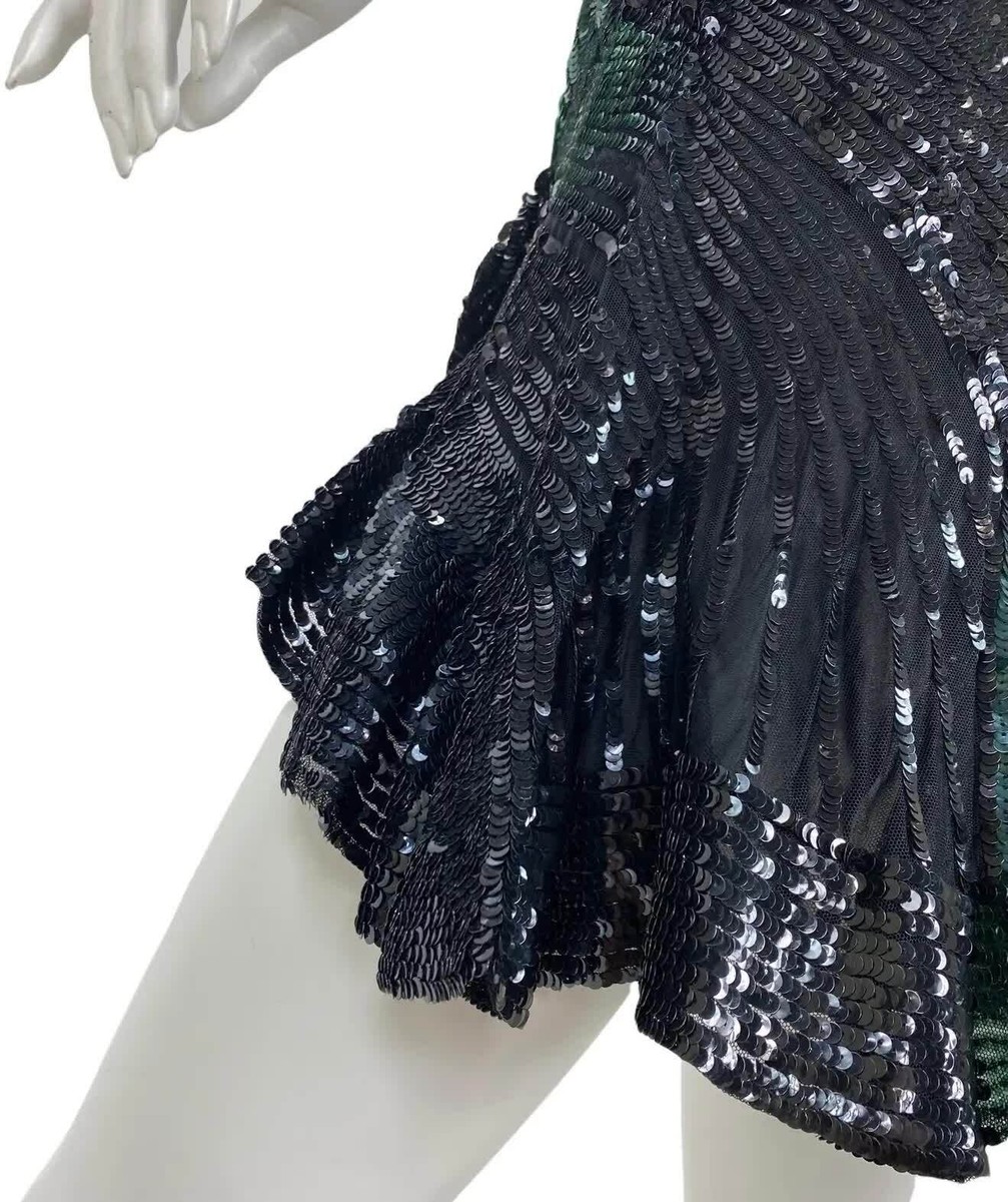 Vintage VERSACE F/W 2005 Embellished Black Emerald Mini Vintage VERSACE F/W 2005 Embellished Black Emerald Mini