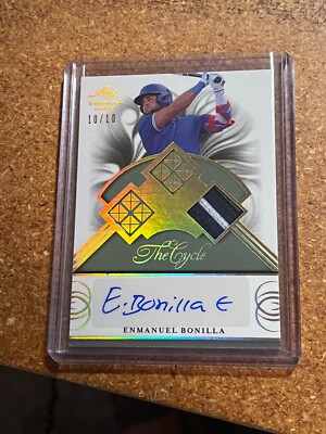 2023 Leaf Trinity Baseball The Cycle # TCS-EB1 Emmanuel Bonilla Autograph 10/10
