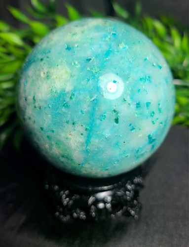 Large 70mm 425g Beautiful A++ Quantum Quattro Chrysocolla Sphere Crystal Ball - Picture 11 of 24