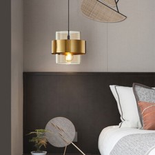 Lámpara Colgante LED 7W Lámpara de Techo E26/E27 Bombilla Vidrio Pantalla Luces Colgantes