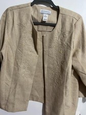 NWT ALFRED DUNNER TAN LIGHT BLAZER SZ 12P