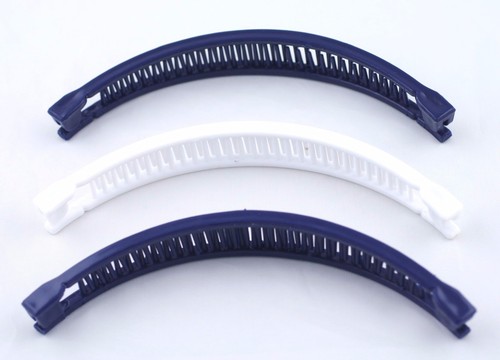 3 PIECE BANANA HAIR CLIPS PONYTAIL CLAW COMBS BLACK,BROWN,CLEAR,WHITE... - Picture 10 of 14
