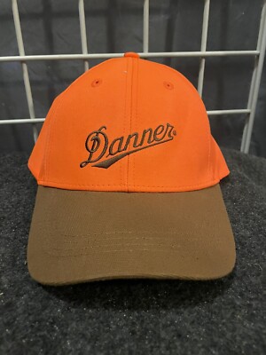 Danner 1936 Dad Hat Ball Cap Mens Canvas SnapBack Hunter Orange & Brown EUC