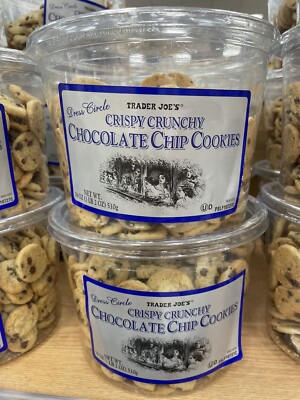 2 Pack Trader Joe's Crispy Crunchy Chocolate Chip Cookies 18 oz Each