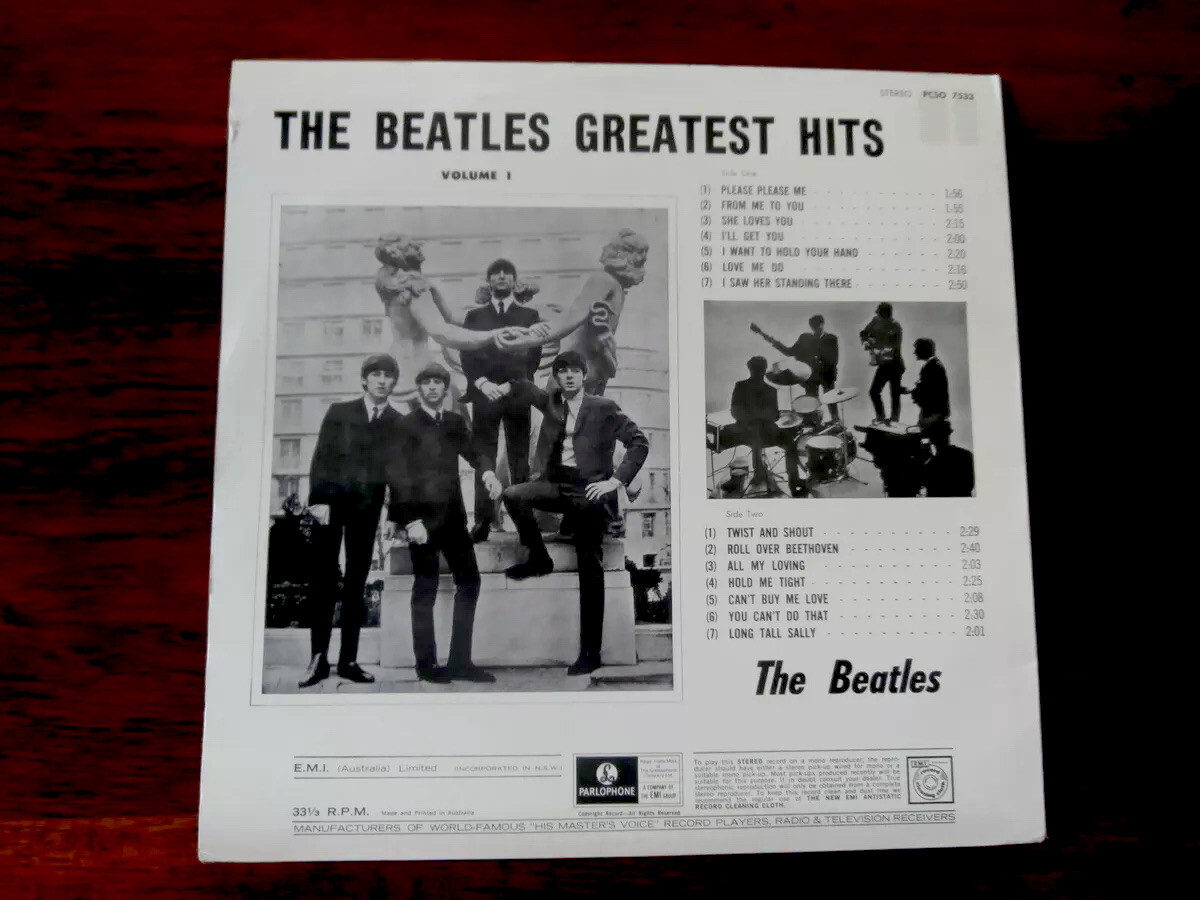 The Beatles ‎– Greatest Hits Vol.1 - PCSO 7533 Vinyl LP Rare