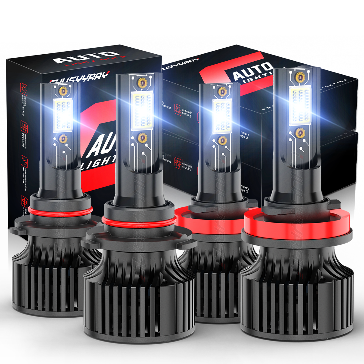 9005 H11 LED Headlight Kit 10000K Super Bright White High Low Beam Combo