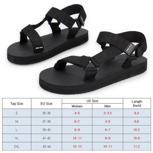 Men Womens Athletic Sport Sandals Outdoor Hiking Sandals EVA Beach Shoes Black - Picture 3 of 13