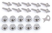 Tenax Komplett Set 10X Edelstahl Oberteil Unterteil Boot Persenning Druckknopf