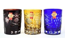 Anna Hütte Traube 3 x Whiskey Whisky Glas Gläser Whiskyglas bunt Bleikristall