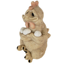 Quarry Critters Large ''Cluck'' Chicken Holding Eggs 2003 Easter Figurine Hen