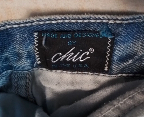 VTG Chic Jeans Shorts Denim Size 14 Average High Waist Cut Offs USA Made - Picture 5 of 7