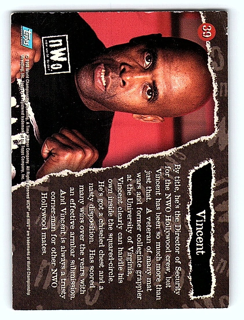 1999 Topps WCW/nWo Nitro Vintage Wrestling Card #39 Vincent Virgil