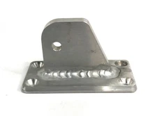 Taco Marine Male Pin on Pad Aluminum Anodized 2" x 4" Leaning Post / T-Top 