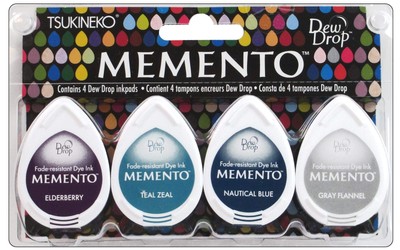 Memento Dew Drop Dye Tintenpads 4/Pkg - Delphin Play