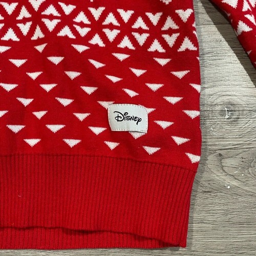 Disney Red Holiday Sweater Kids Medium Red - Picture 3 of 5