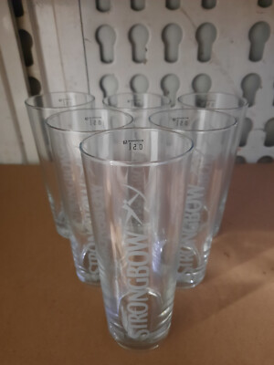 Strongbow Cider 6x Bierglas 0,5 l Gastro Stange