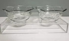 2 Vintage Anchor Hocking Savannah Clear Cereal Salad Bowls 6 1/4" Embossed Roses