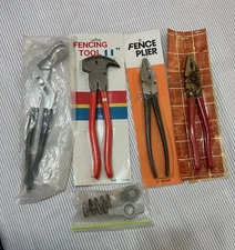 New  10" Fencing Pliers & 10" Linemans Pliers w/ Side-Cutting + carriage bolt