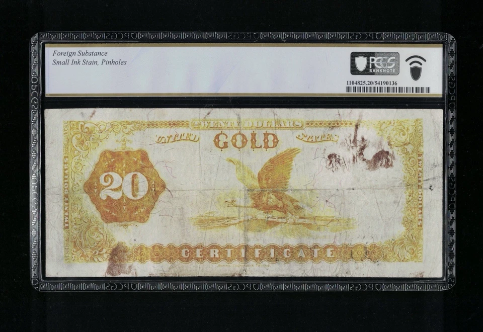 SC 1882 $20 Fr.1178 Gold Certificate PCGS 20 Very Fine (179) - Image 3 of 3