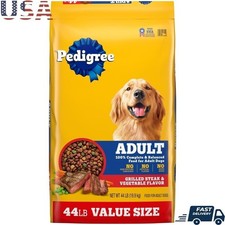 Complete Nutrition Dry Dog Food Grilled Steak Vegetable Flavor Adult 44lb Bag US 1.12 per pound