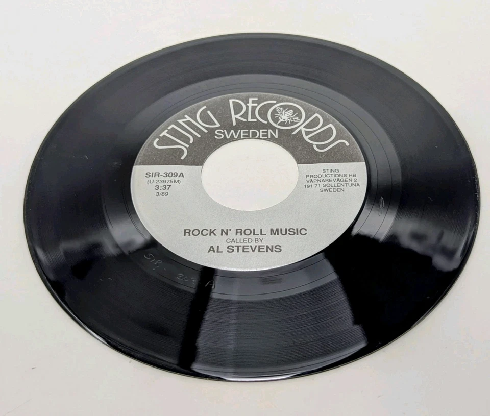 AL STEVENS - ROCK N' ROLL MUSIC (7") VERY RARE!!! STING RECORDS SIR-309 - Image 4 of 4