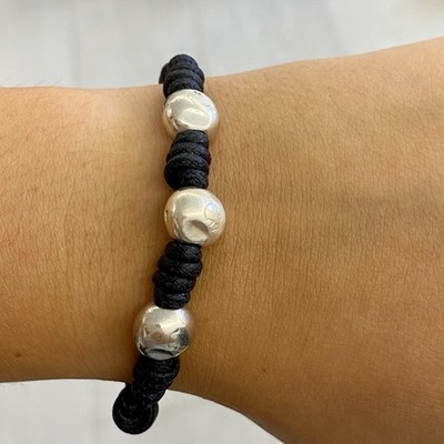 Dodo Pomellato Bracciale Nero Maxi Pepite Argento Unisex 100