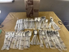 (49) Pcs NEW Spoons And Serving Pcs Oneida Northland Pasadena Stainless Korea