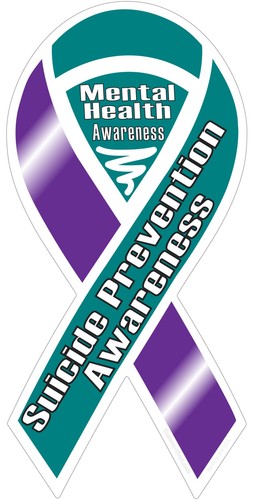 Suicide Awareness Prevention Remembrance Ribbon Vinyl Decal Sticker ...