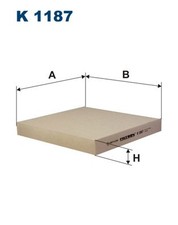 Filtro K 1187 FILTRON, aria cabina per ACURA, GRANDE PARETE, HAVAL, HONDA