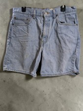 Vintage Levi's Men's Jean Shorts 550 Relaxed Fit Denim Red Tab Light Blue SZ 34