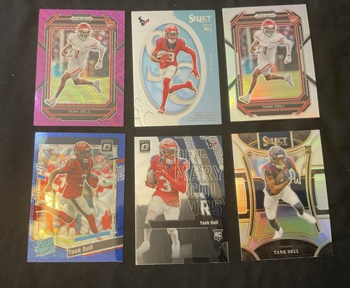 TANK DELL BLUE OPTIC SCOPE RR+SILVER SELECT 6 CARD ROOKIE LOTTO HOUSTON TEXANS