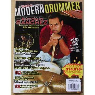 ANTONIO SANCHEZ MODERN DRUMMER MAGAZINE MAY 2005 ANTONIO SANCHEZ COVER WITH MORE