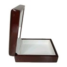 Rare Vintage Neiman Marcus Logo Polished Mahogany Jewelry Holder Box Elegant  — photo 5