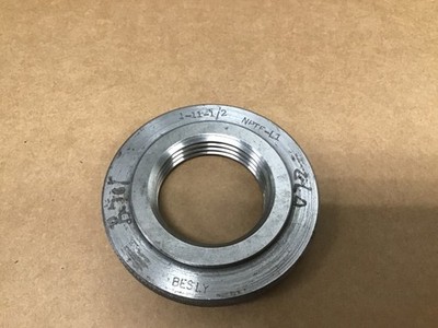 1-11-1/2  NPTF  L-1 RING PIPE THREAD GAGE BESLY CO.