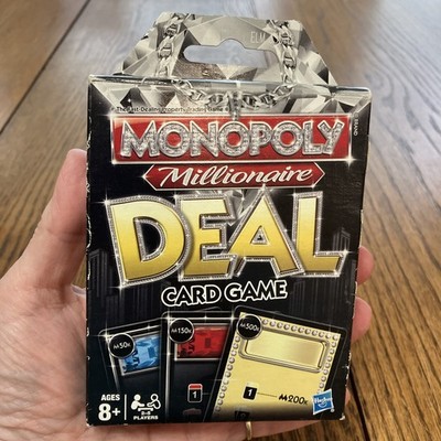 Monopoly Millionaire Deal Card Game  Hasbro Game-Opened Box, Sealed Cards