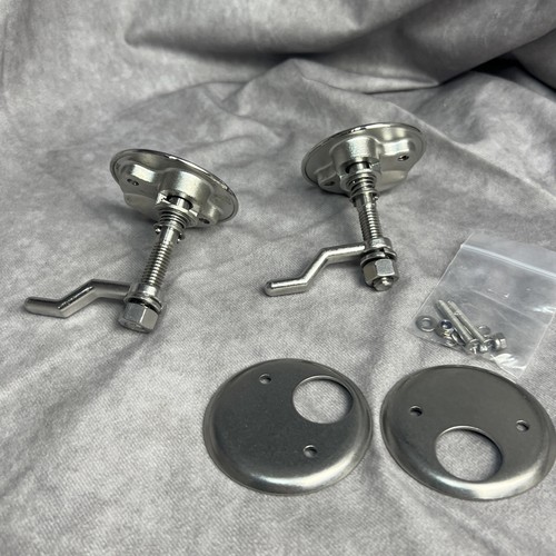 2PCS Stainless Steel Boat Cam Latch – Marine Flush Hatch Pull with Back Plate B8 - Picture 5 of 11