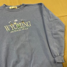 Vintage Wyoming Jackson Hole Blue Crewneck Sz L
