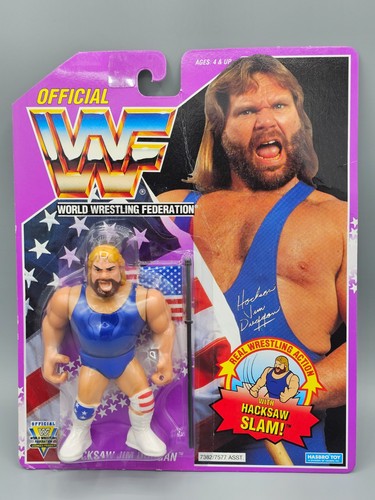 WWE WWF Hasbro Hacksaw Jim Duggan Series 9 Purple ...