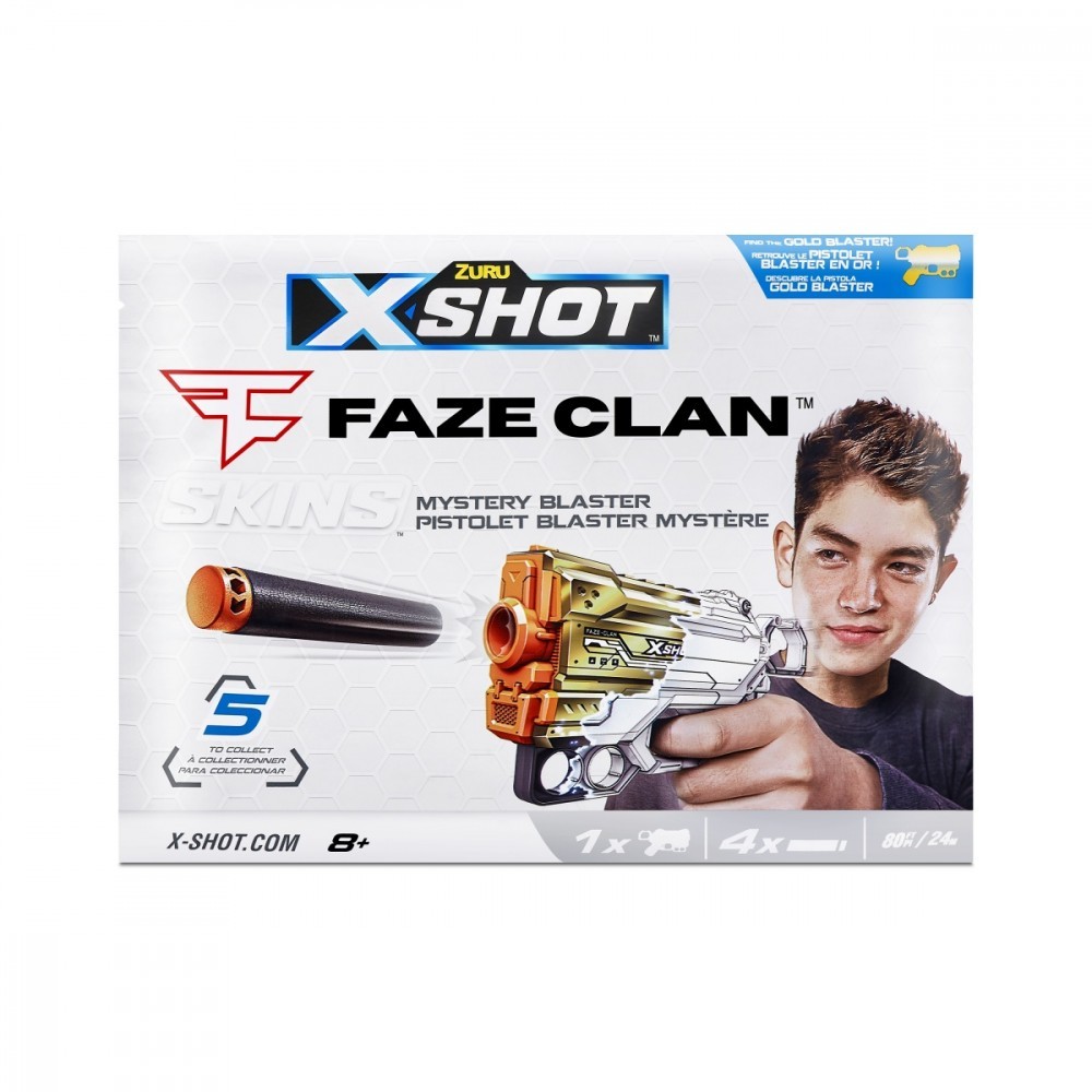 4894680026698 Бластерные скины Menace Faze Blind bag с 4 дротиками ZURU X-Shot 4390₽