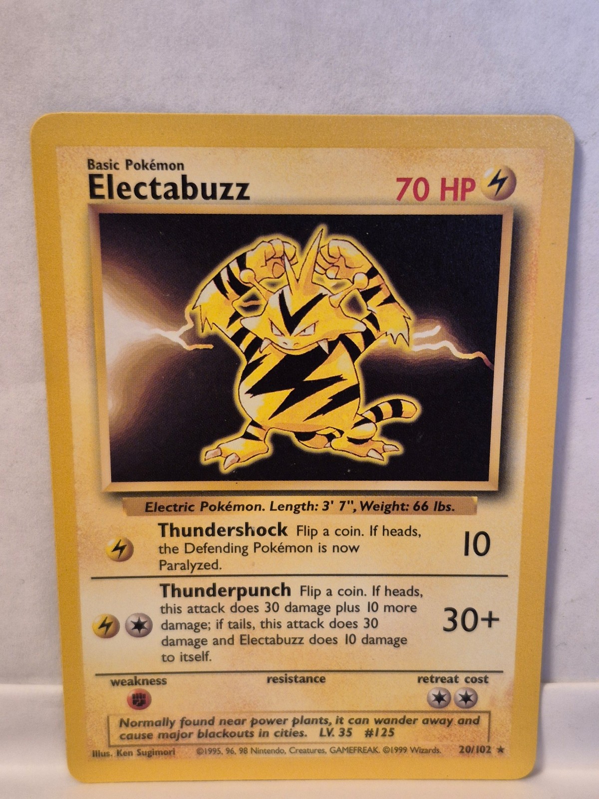 Base Set #020/102 Electabuzz Rare Pokemon