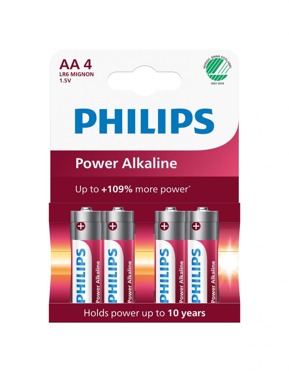 4 Pack | Philips Extra Power Long Lasting AA Alkaline Plus Batteries - Image 2