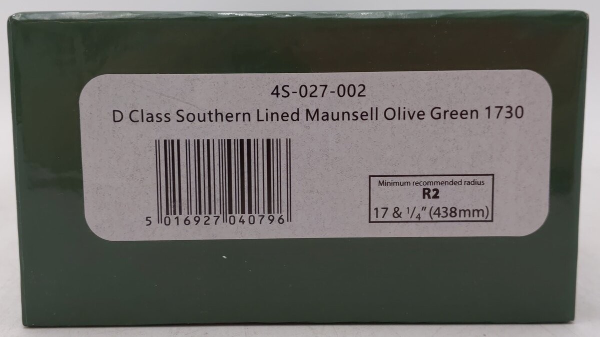 Dapol 4S-027-002 OO SE&CR D Class Steam Locomotive & Tender #1730 EX/Box