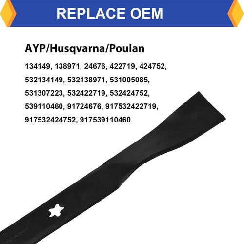 (2 Pack) Replacement Lawn Mower Mulching Blades for 134149 138498 138971 4227... - Picture 3 of 7