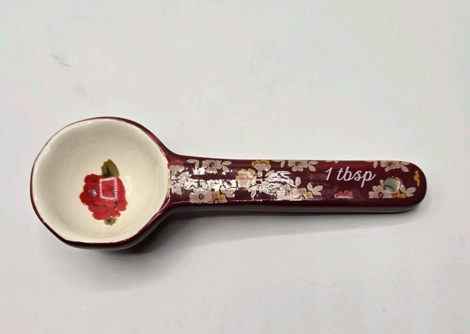 Juego de 4 cucharas medidoras Pioneer Woman Willow Collection cerámica floral usado en excelente estado Foto 3 de 4